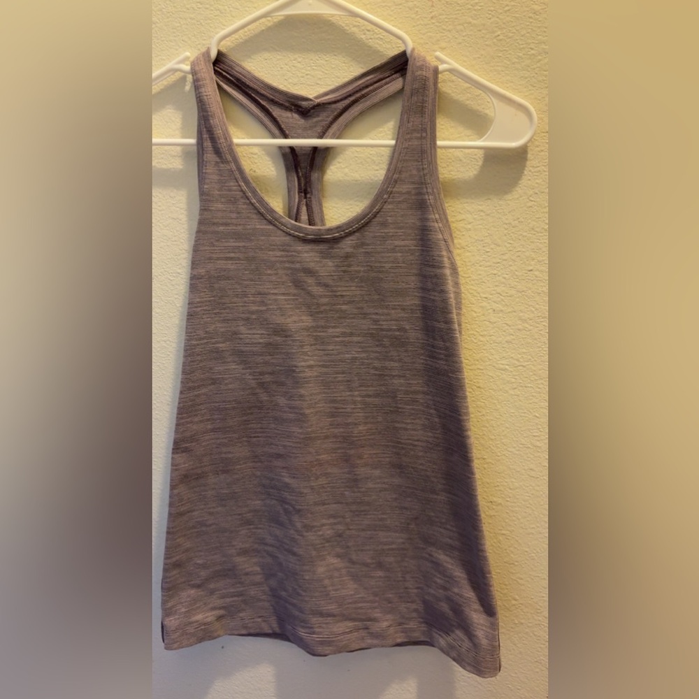 Maroon and white lululemon tank top